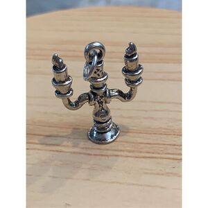 .925 Candelabra Sterling Silver Jewelry Charm #candle #nostalgic
